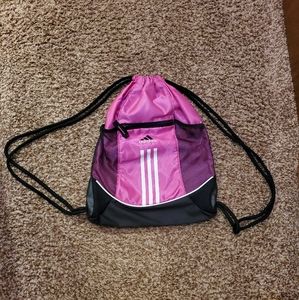 Pink Adidas Drawstring Bag